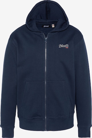 Schott NYC Sweatshirt in Blue: front
