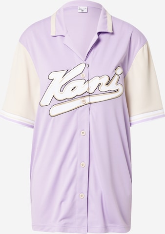 Karl Kani Blus 'Varsity' i lila: framsida