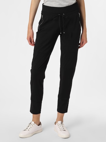 Raffaello Rossi Tapered Broek in Zwart: voorkant