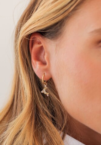ELLI Ohrringe 'Astro' in Gold: Vorderseite