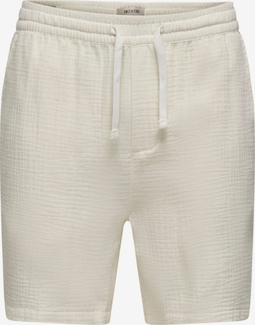 regular Pantaloni 'ONSTel-Pas' di Only & Sons in bianco: frontale