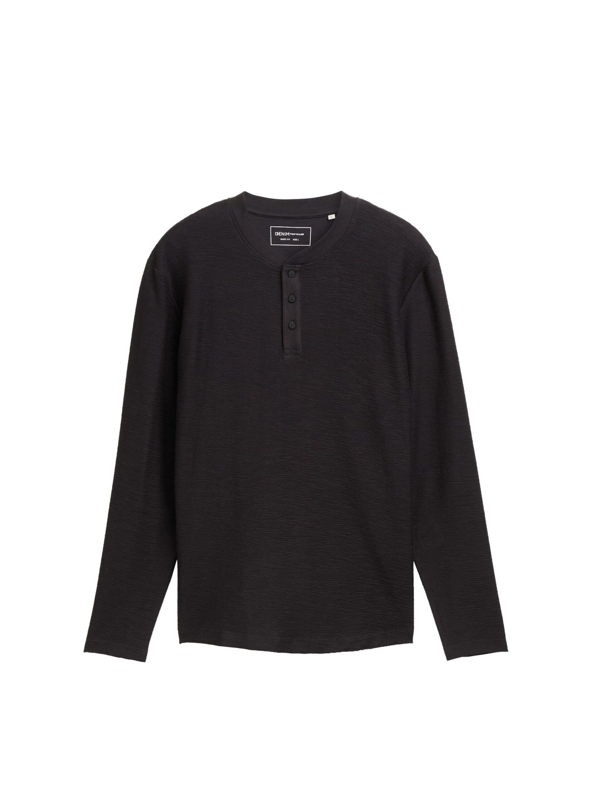 TOM TAILOR DENIM Shirt in Schwarz: Vorderseite