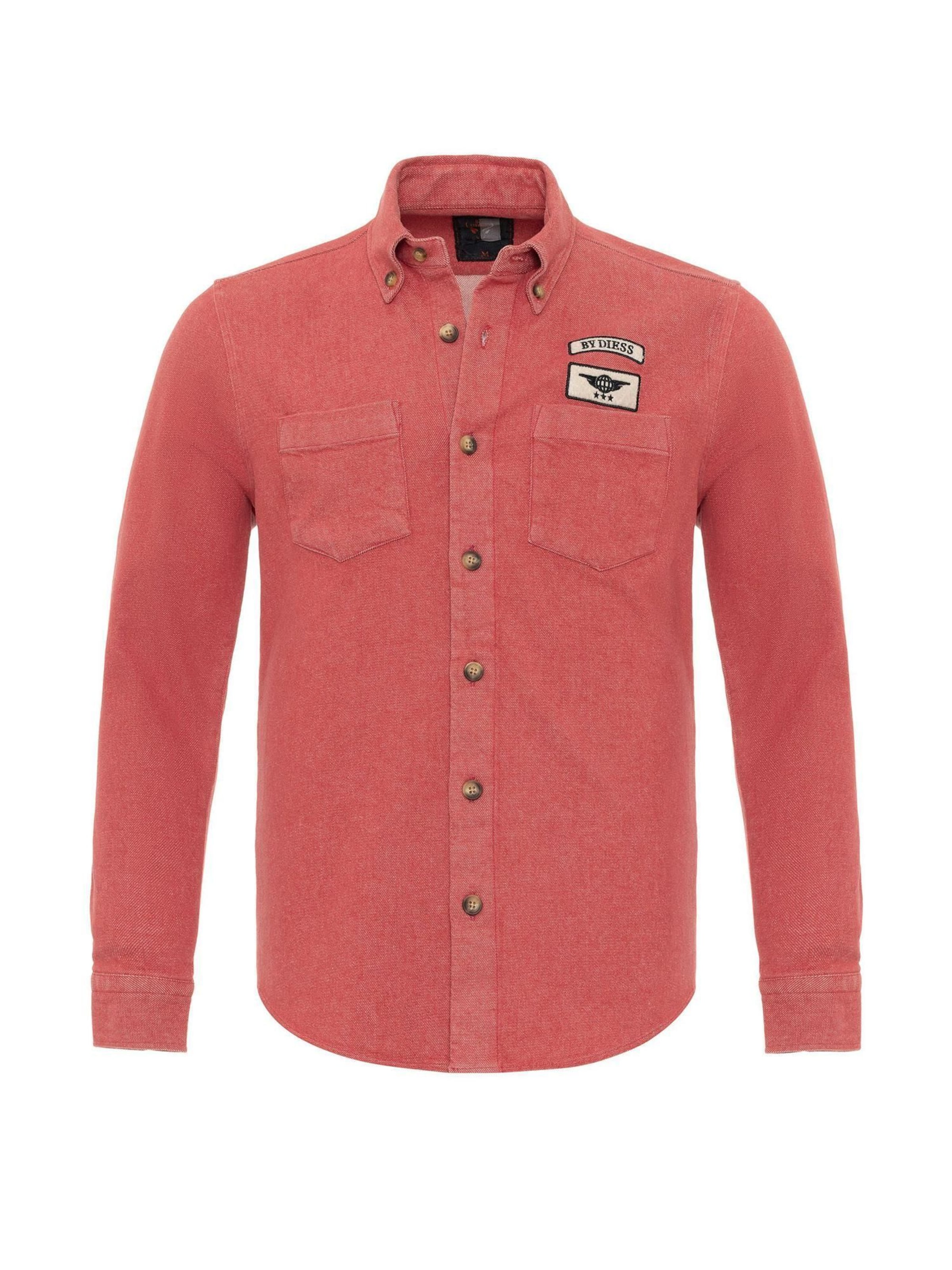 By Diess Collection Rovný strih Košeľa - Červená: predná strana