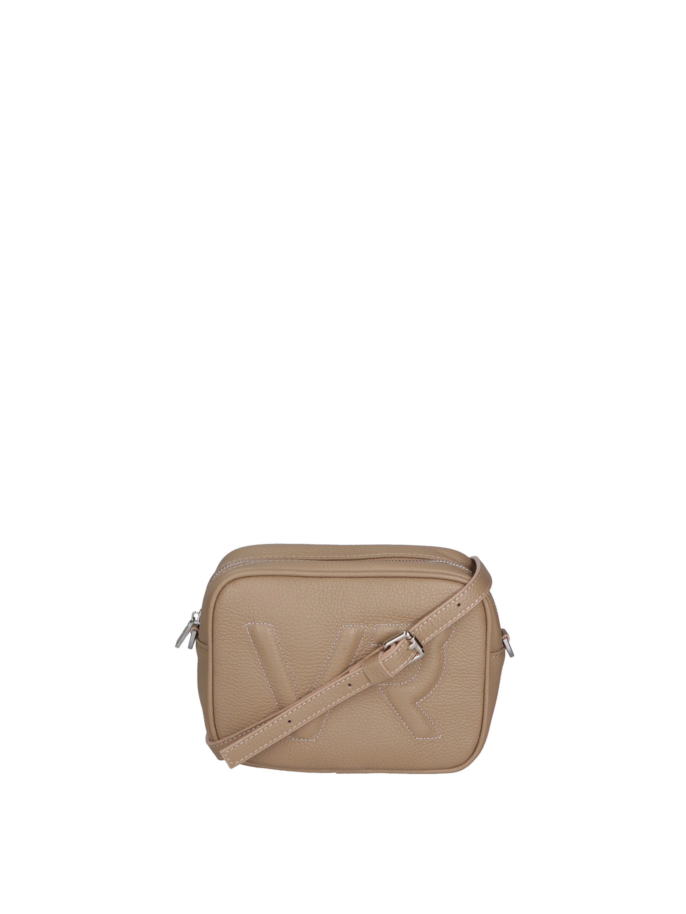 Borsa a tracolla 'Borsa a Tracolla Donna Pelle Virginia Rhinè Zip' di Virginia Rhinè in grigio