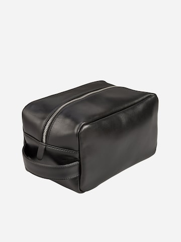 NEGOTIA Leather Toilettas 'Mori' in Zwart