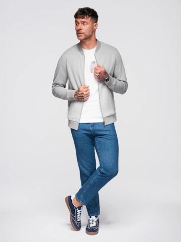 Ombre Sweat jacket 'OM-SSZP-0238' in Grey