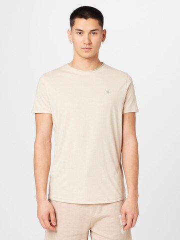 Tommy Jeans Shirt 'JASPE' in Beige: front