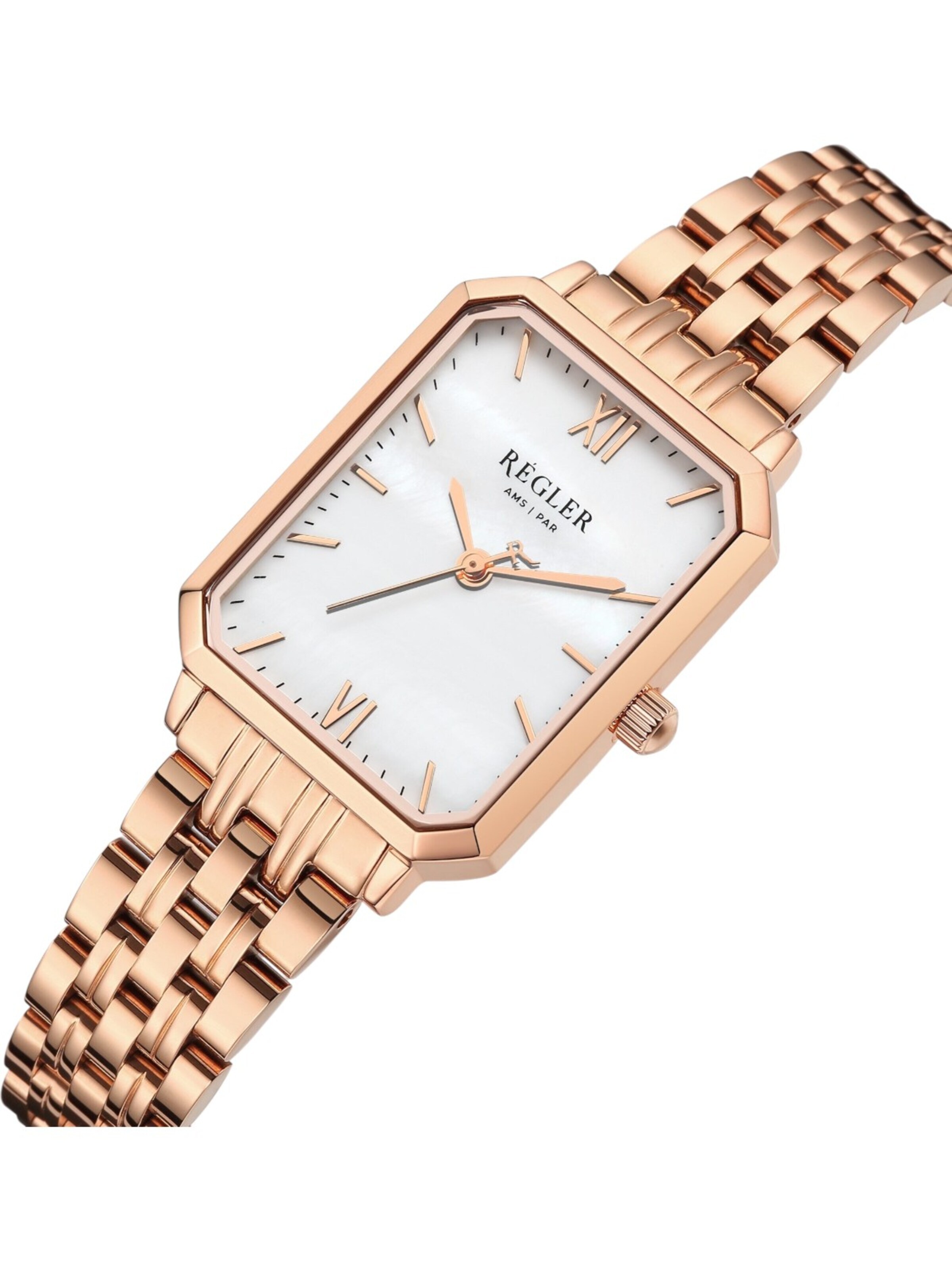 Régler Zegarek analogowy 'Régler Élégance Steel Rose Gold - Pearl' w kolorze złoty