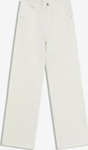 Wide leg Jeans di Bershka in bianco: frontale