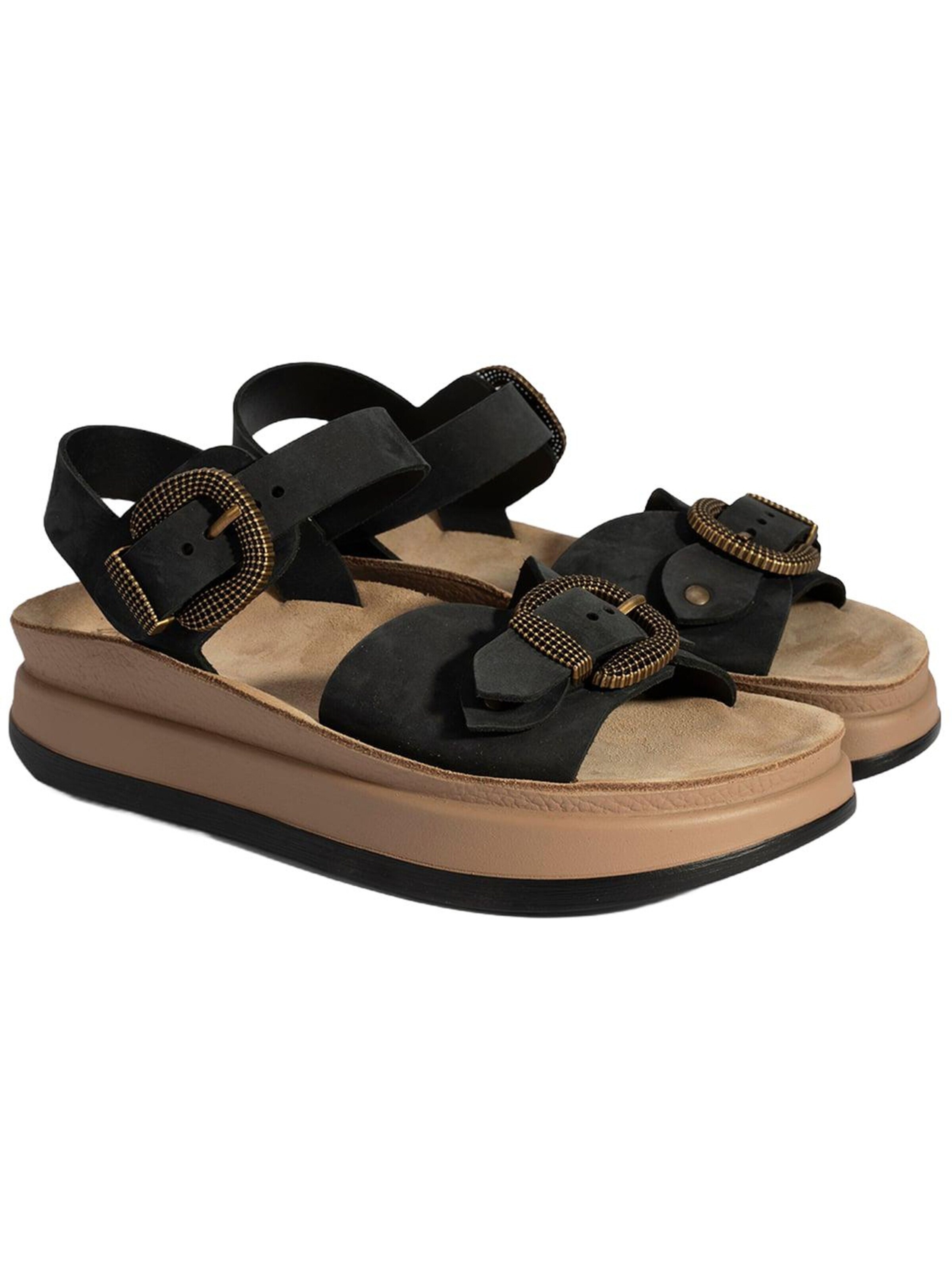 Desa Sandale 'Keilsandalen'‌‌‌‌‌‌‌‌ in Schwarz: Vorderseite