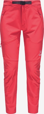 Haglöfs Slim fit Outdoor Pants 'Lizard' in Pink: front