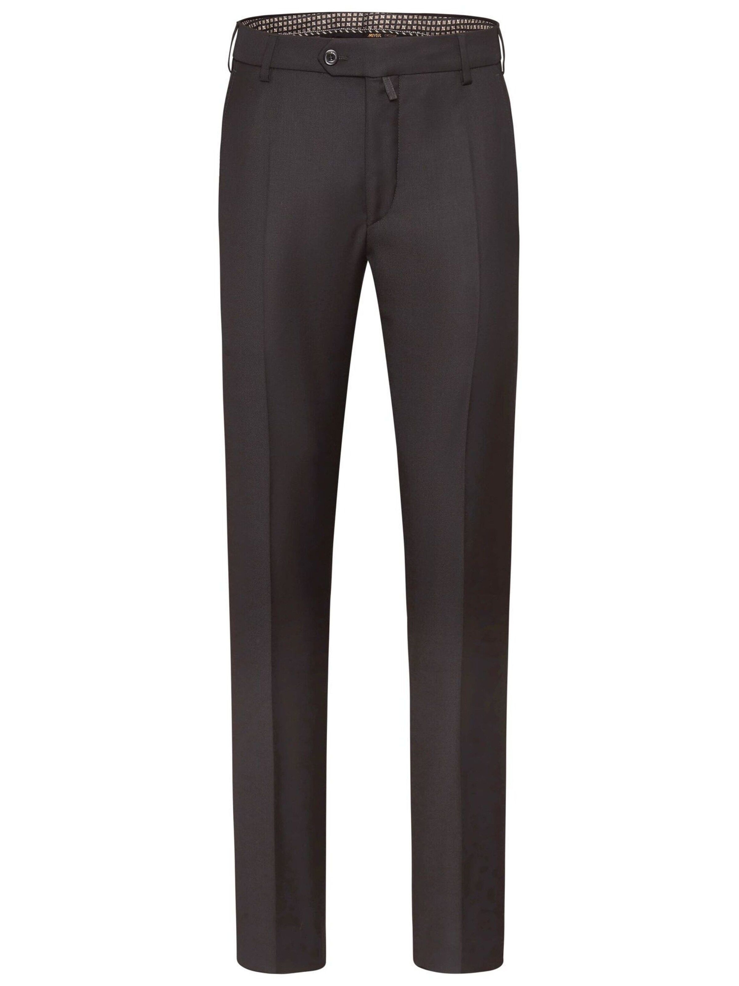 MEYER Slimfit Pantalon 'Bonn' in Zwart: voorkant