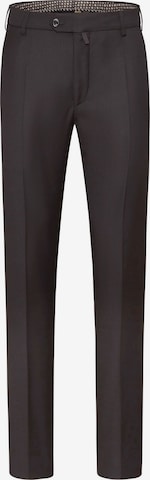 MEYER Slim fit Pleated Pants 'Bonn' in Black: front