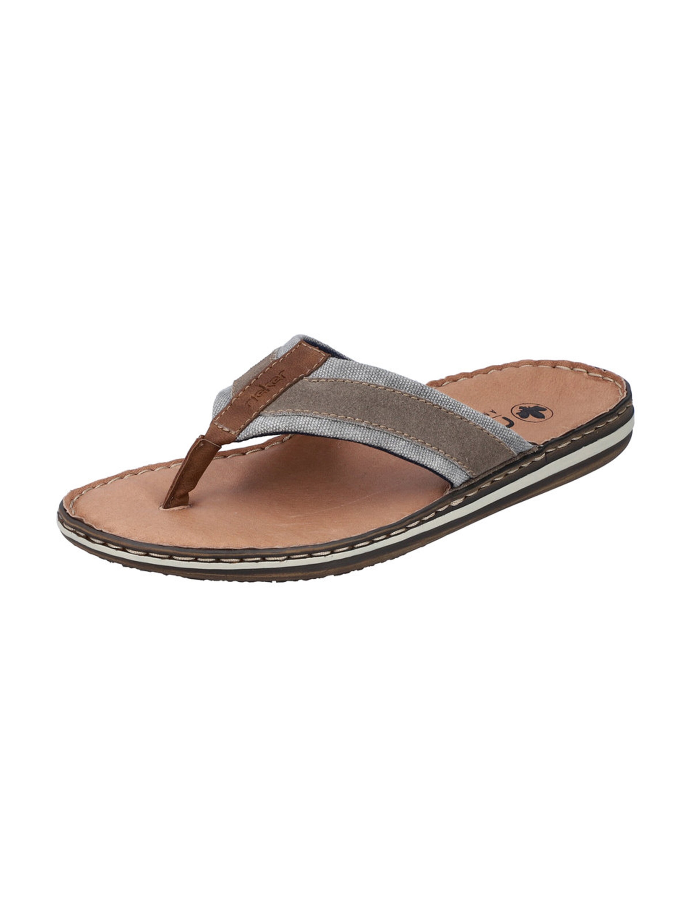Rieker T-Bar Sandals in Brown: front