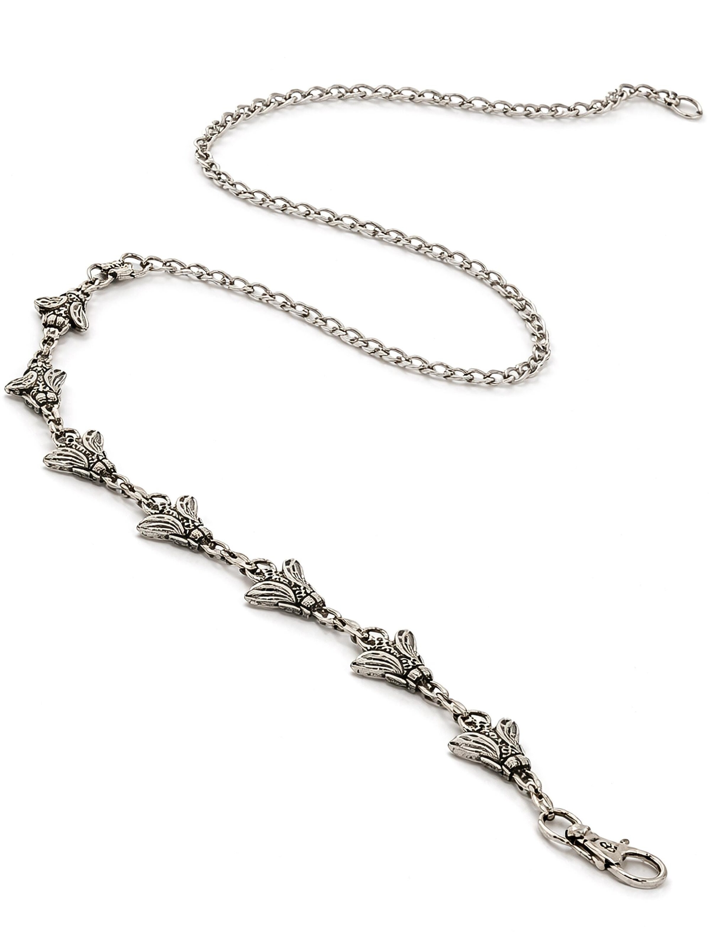 COLLEZIONE ALESSANDRO Belt 'Biene' in Silver: front