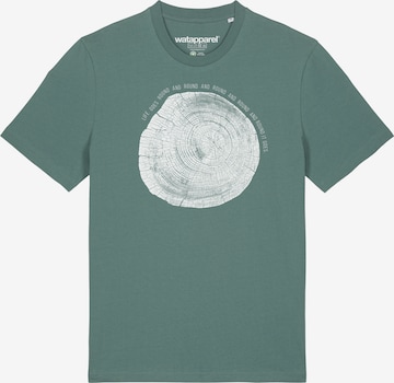 Maglietta ' Baumscheibe ' di Watapparel in verde: frontale