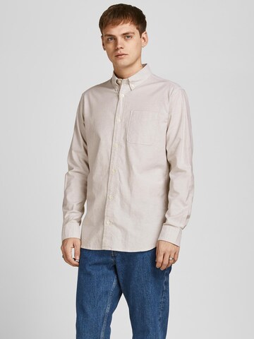 JACK & JONES Regular Fit Hemd 'Brook' in Beige: predná strana