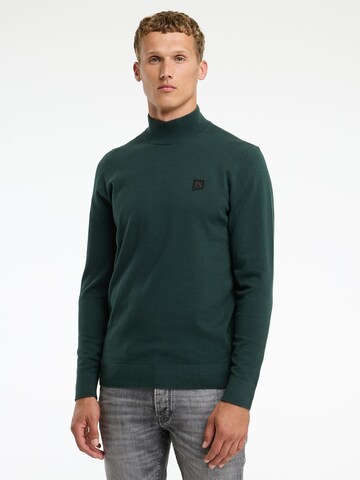Pull-over 'Ard mock' CHASIN' en vert : devant