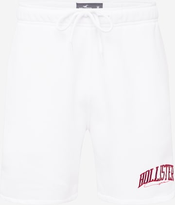 Pantaloni de la HOLLISTER pe alb: față
