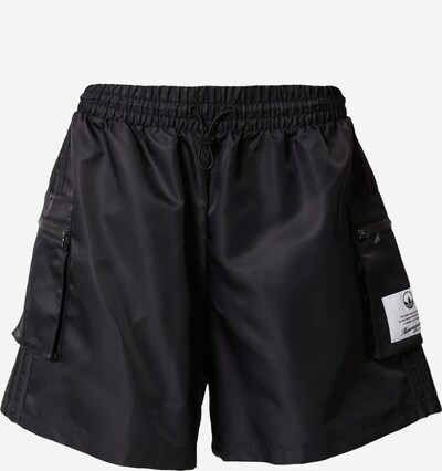 ADIDAS ORIGINALS Pantalon 'High-Waist Nylon' en noir / blanc, Vue avec produit