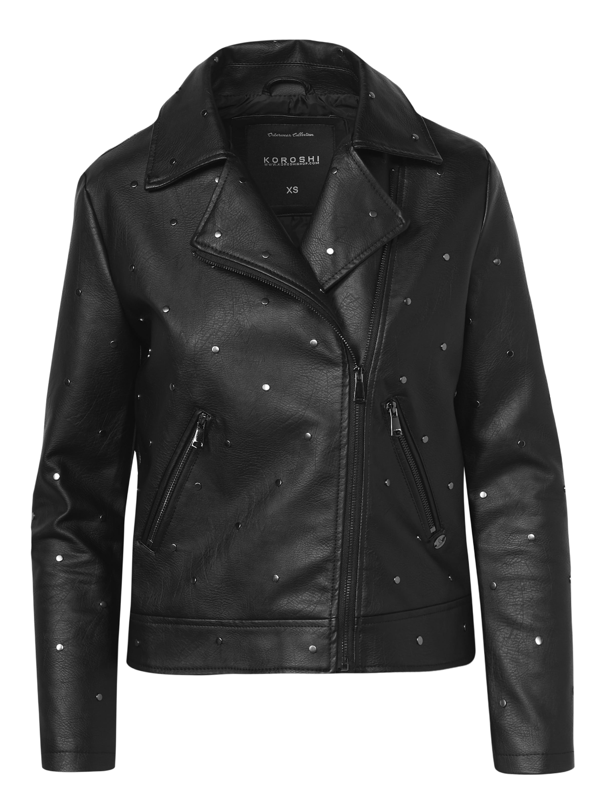 KOROSHI Välikausitakki värissä musta: etupuoli