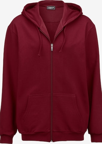 Men Plus Zip-Up Hoodie in Red: front