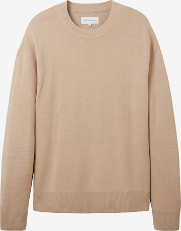 TOM TAILOR DENIM Sweater in Beige: front