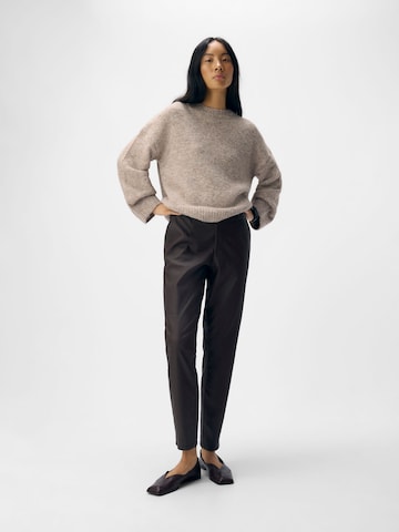 Coupe slim Pantalon à pince 'OBJBelle' OBJECT en marron