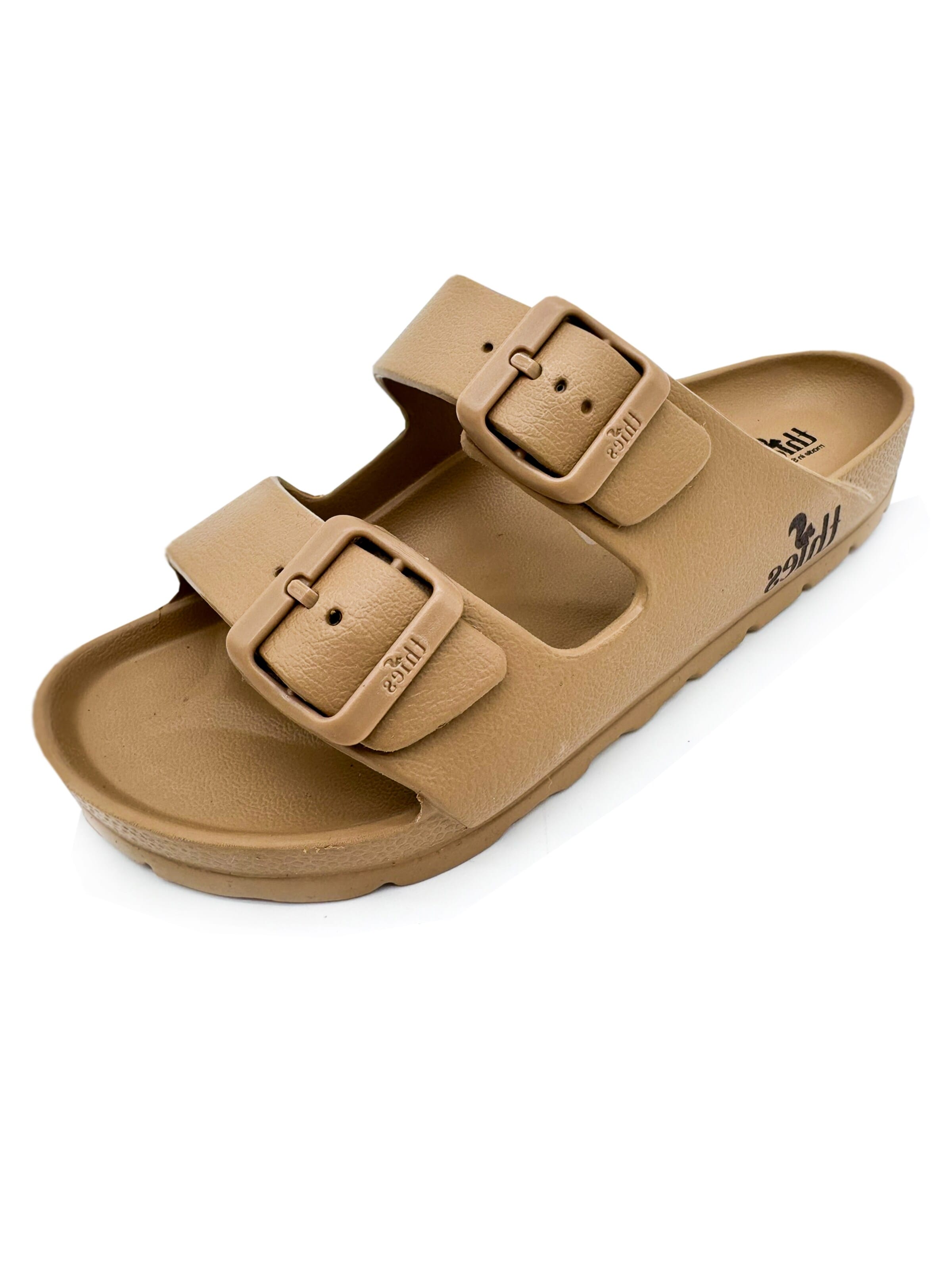 thies Mules 'thies 1856 ® Ecofoam Sandal vegan' in Brown: front