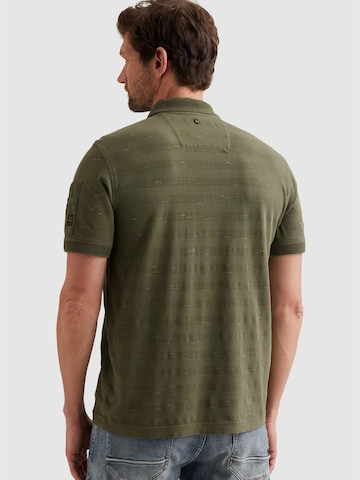 Maglietta 'Polo shirt with stripe pattern and flight pocket' di PME Legend in verde