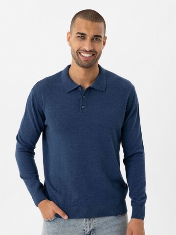 Pull-over Anou Anou en bleu : devant