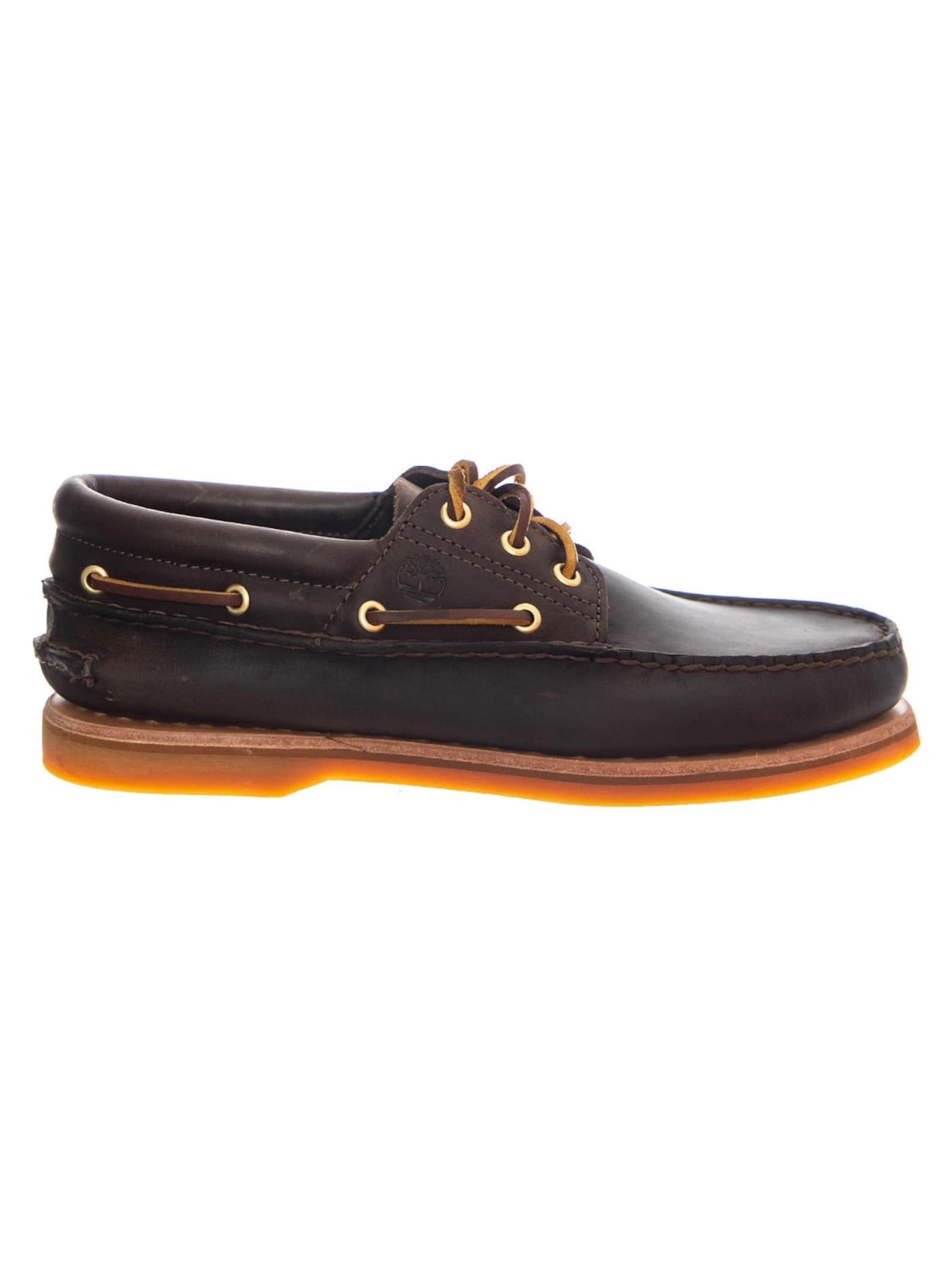 TIMBERLAND Mokassin 'CFTB Boat Shoe DK BRN F Grain' i brun: forside