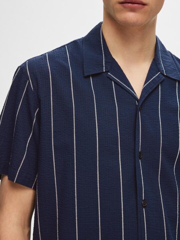 SELECTED HOMME Regular fit Button Up Shirt 'West' in Blue