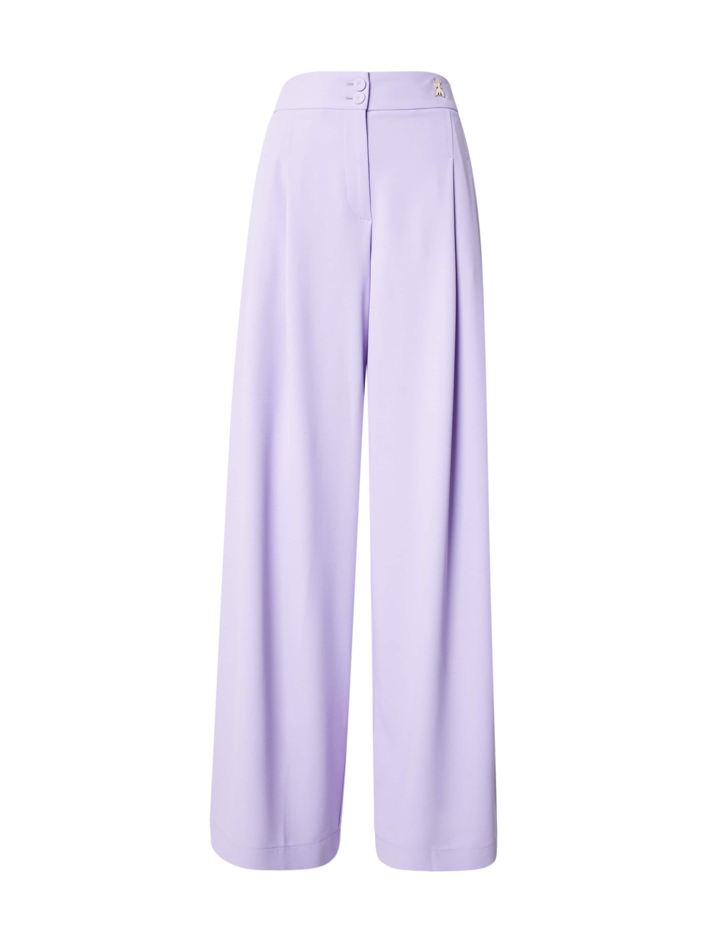 PATRIZIA PEPE Wide leg Pleat-front trousers in Purple: front