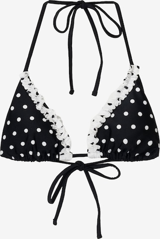 Bershka Háromszög Bikini felső - fekete: elől