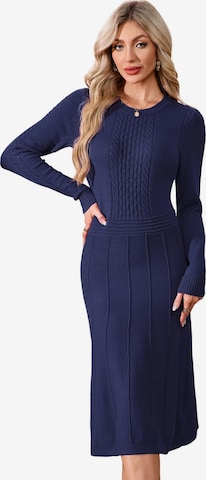 Yesfashion Strickkleid in Blau: Vorderseite
