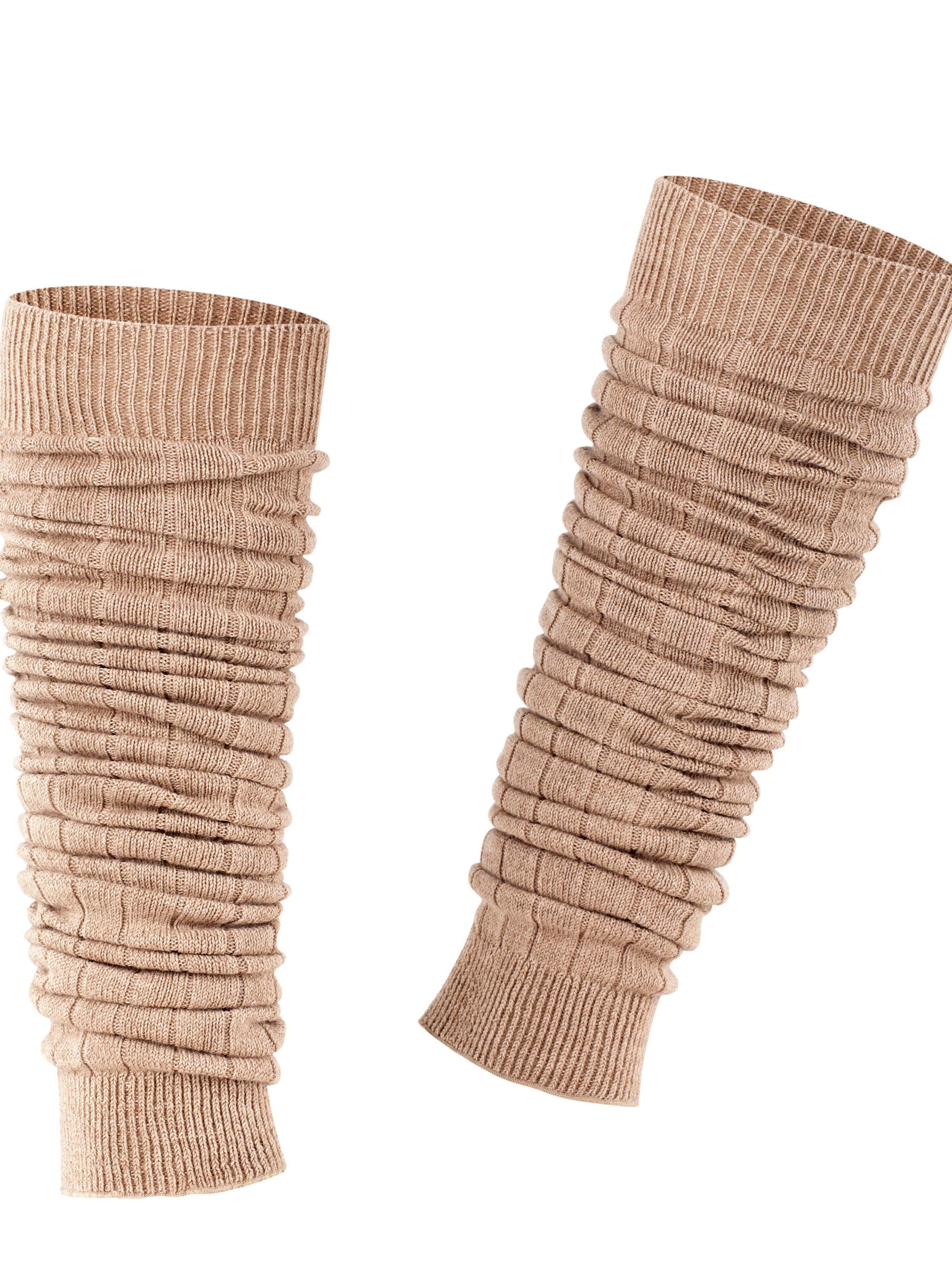 ESPRIT Leg Warmers 'Rib' in Brown
