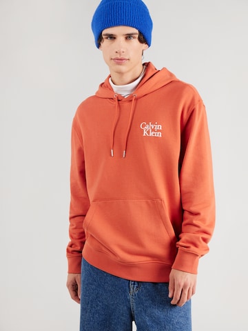 Calvin Klein Jeans Sweatshirt in Orange: Vorderseite