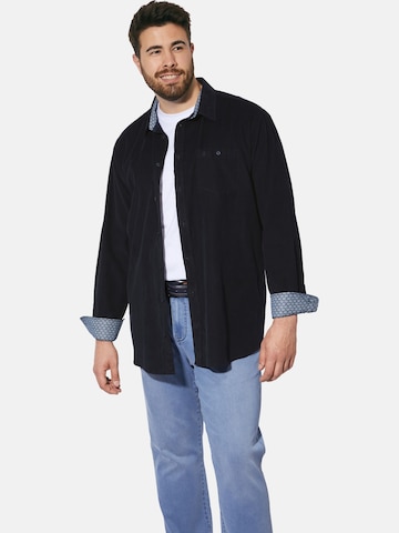 Charles Colby Comfort fit Button Up Shirt 'Duke Nilson' in Blue: front