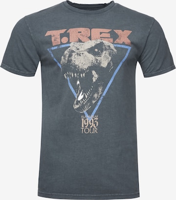 Recovered Shirt 'Jurassic Park T-Rex' in Grey: front