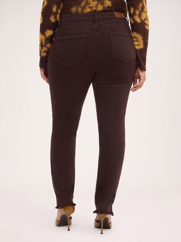 Fiorella Rubino Skinny Broek in Bruin