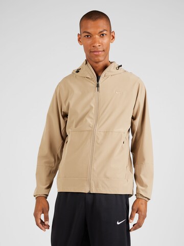 NIKE Athletic Jacket 'Repel Unlimited' in Brown: front