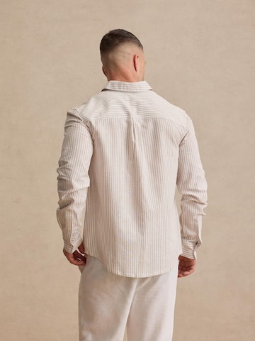 DAN FOX APPAREL Slim fit Button Up Shirt 'René' in Grey