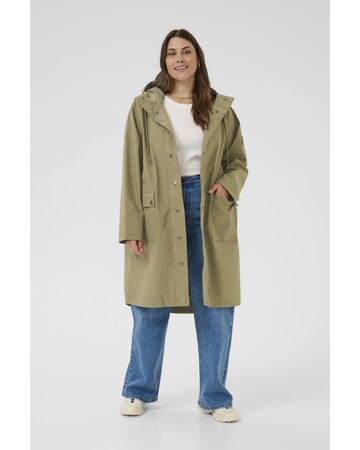 KAFFE CURVE Overgangsparka i grøn: forside