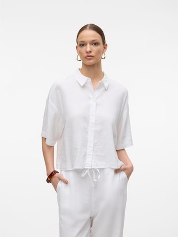 VERO MODA Blouse 'VMLinn' in Wit: voorkant