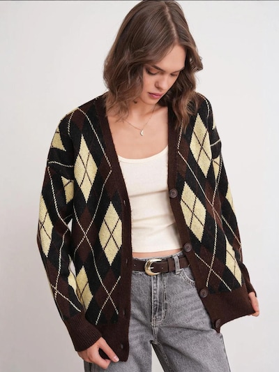 MixRay Knit Cardigan 'Strickjacken' in S-M in Brown, Item view