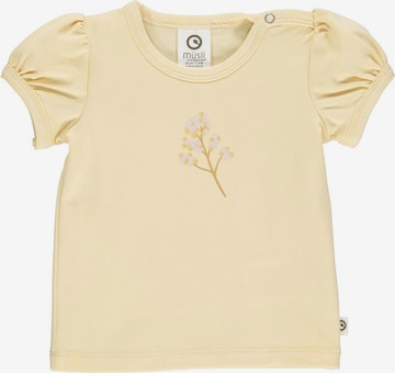 Müsli by GREEN COTTON T-shirt 'Filipendula' i gul: framsida