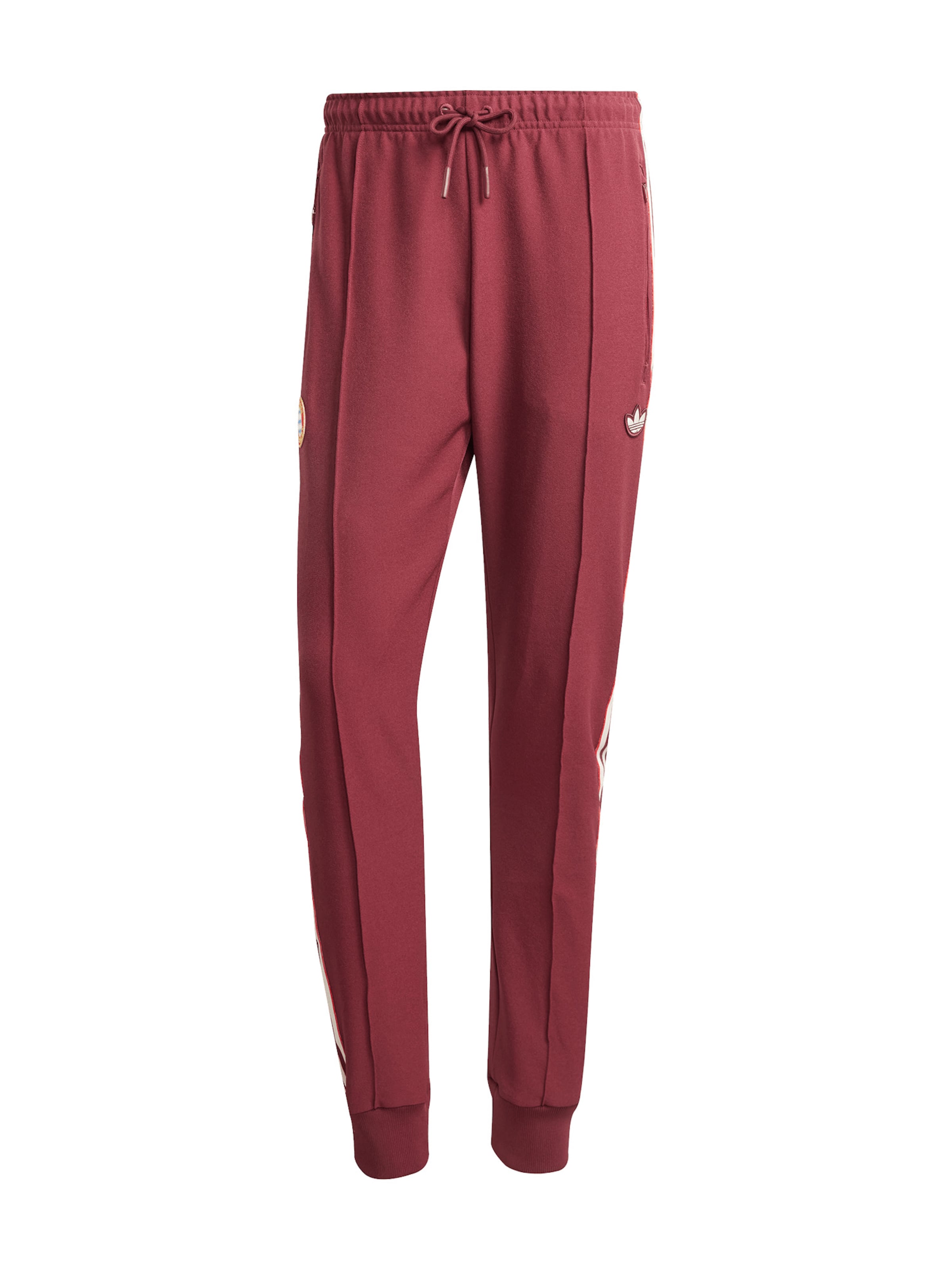 FC BAYERN MÜNCHEN Tapered Sportbyxa &#x27;FC Bayern Terrace Icons&#x27; i röd: framsida