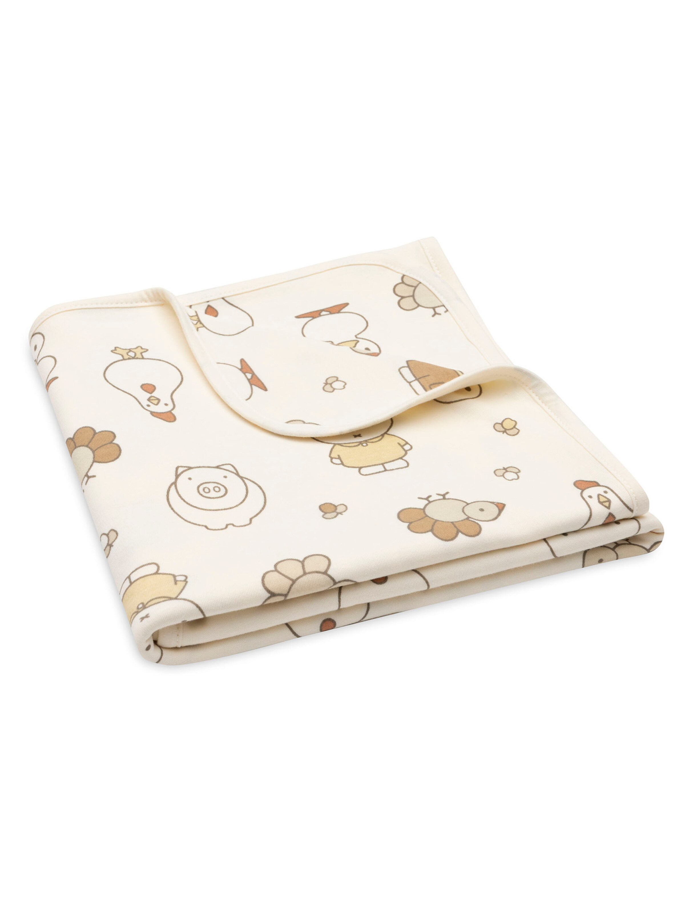 Jollein Babydeken 'Miffy Family Farm' in Wit