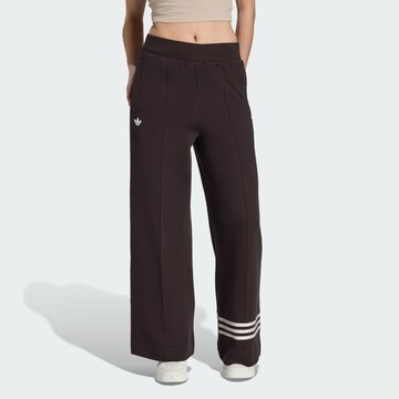 ADIDAS ORIGINALS Wide leg Broek 'Adicolor Neuclassics' in Bruin
